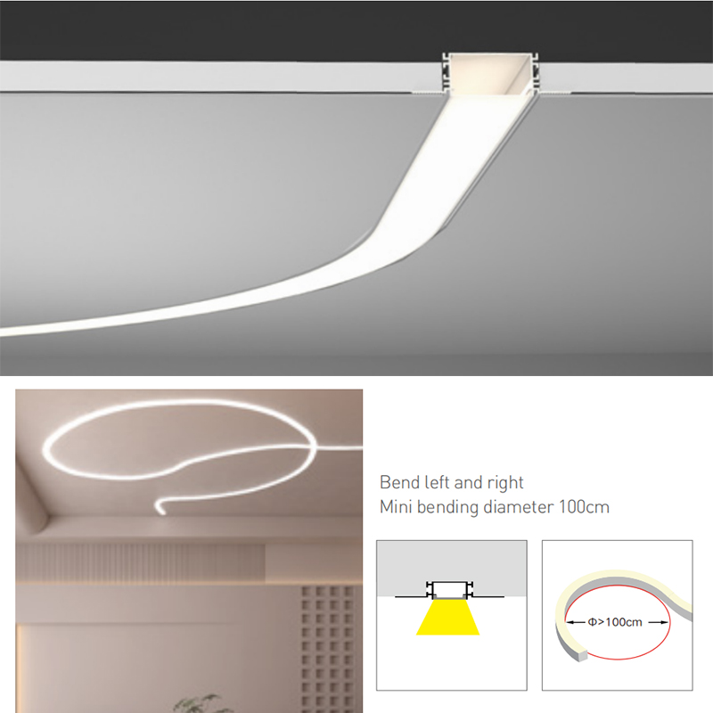 LR Series S Bend Large Flexible LED Strip Channel - 2 Inch Wide Light LR Series S Bend Large Flexible LED Strip Channel - 2 Inch Wide Light
